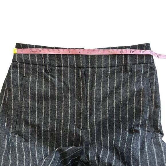 Aritzia Wilfred Pinstripe Wool Cashmere Blend Straight Leg Pants Gray 6 - Picture 7 of 11